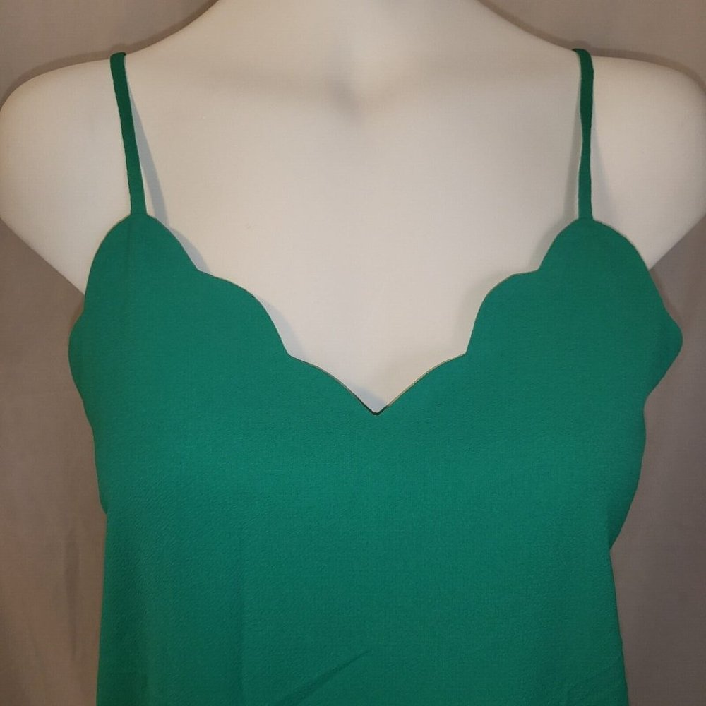 Three Monteau Women Size M Dressy Tank Tops Green, Red and Blue Low Cut, NWOT - Picture 4 of 10